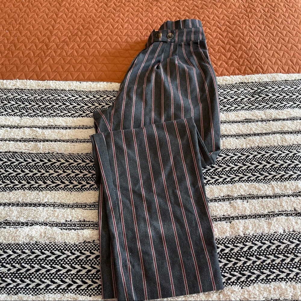 Hyfve hyfve hyfve grey striped paper bag pants szL